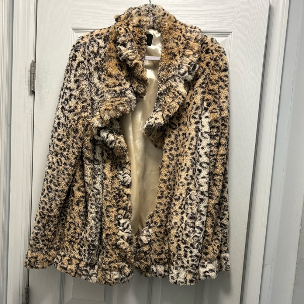 Faux fur cheetah jacket